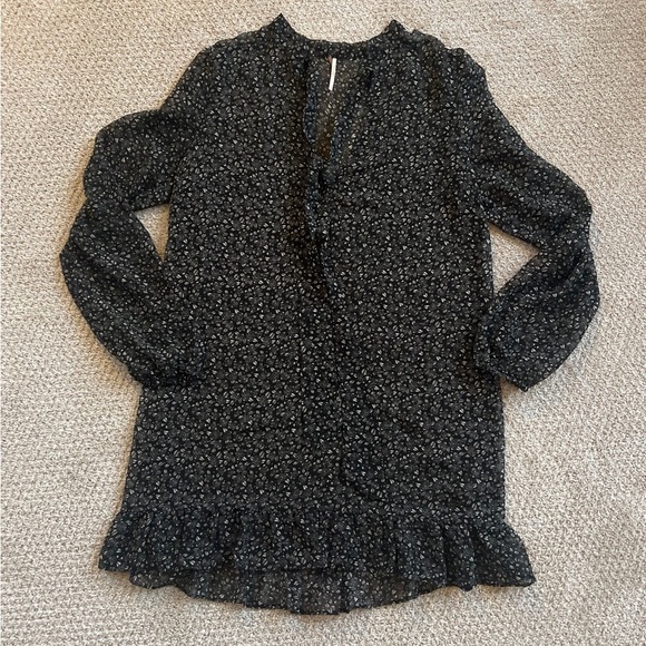 Free People Chiffon Floral Dress Medium - Picture 3 of 6